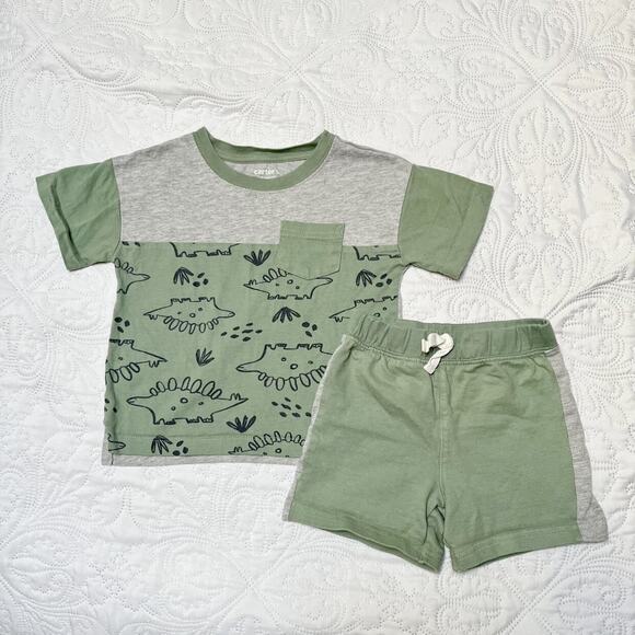 Carter's Two Piece Dinosaur Outfit Size 18m - Picture 2 of 6
